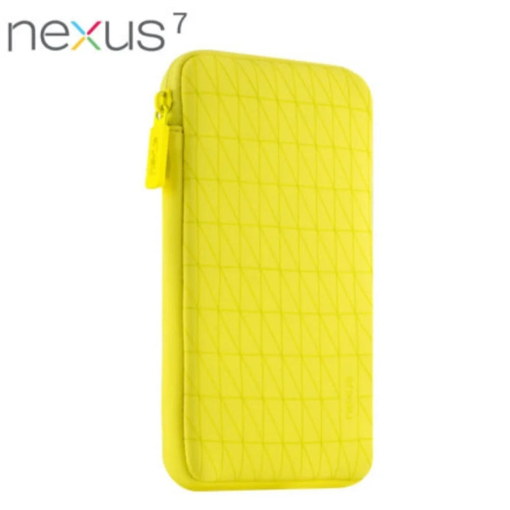 Yellow Geometric Tablet/Phone Sleeve - Padded Zip Case